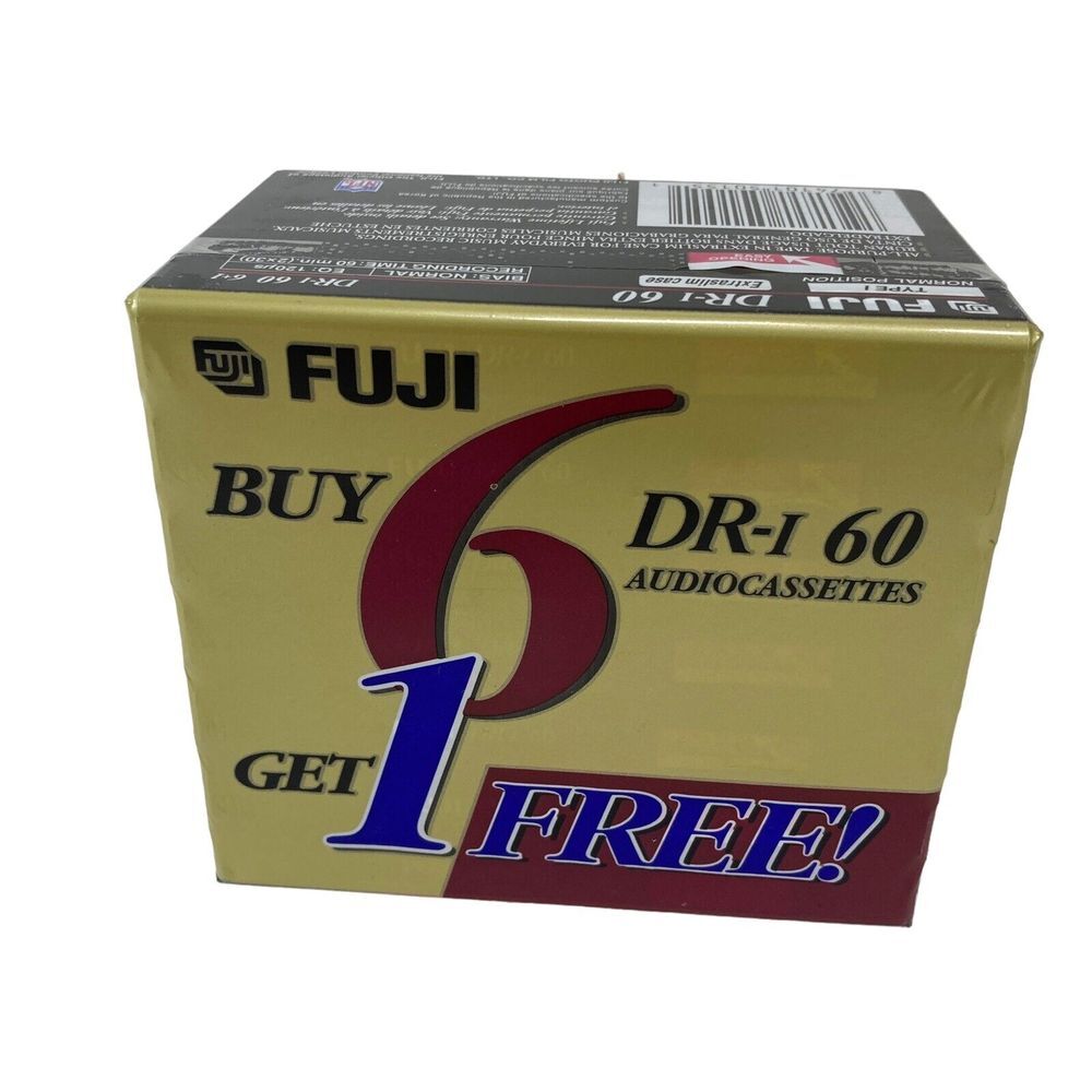 Lot of 7 New Fuji Audio Cassette Tapes DR-I Normal Bias 60 Minutes Extra-slim